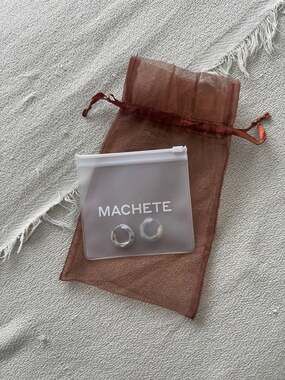 MACHETE Mixed Metal Midi Hoops in Silver and Gold